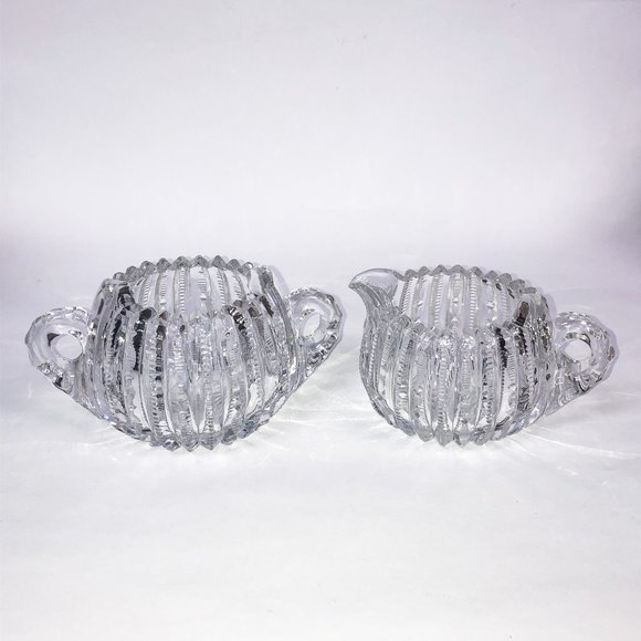 Vintage Sugar and Creamer, Crystal or Cut Glass? - Picture 1 of 13
